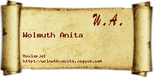 Wolmuth Anita névjegykártya